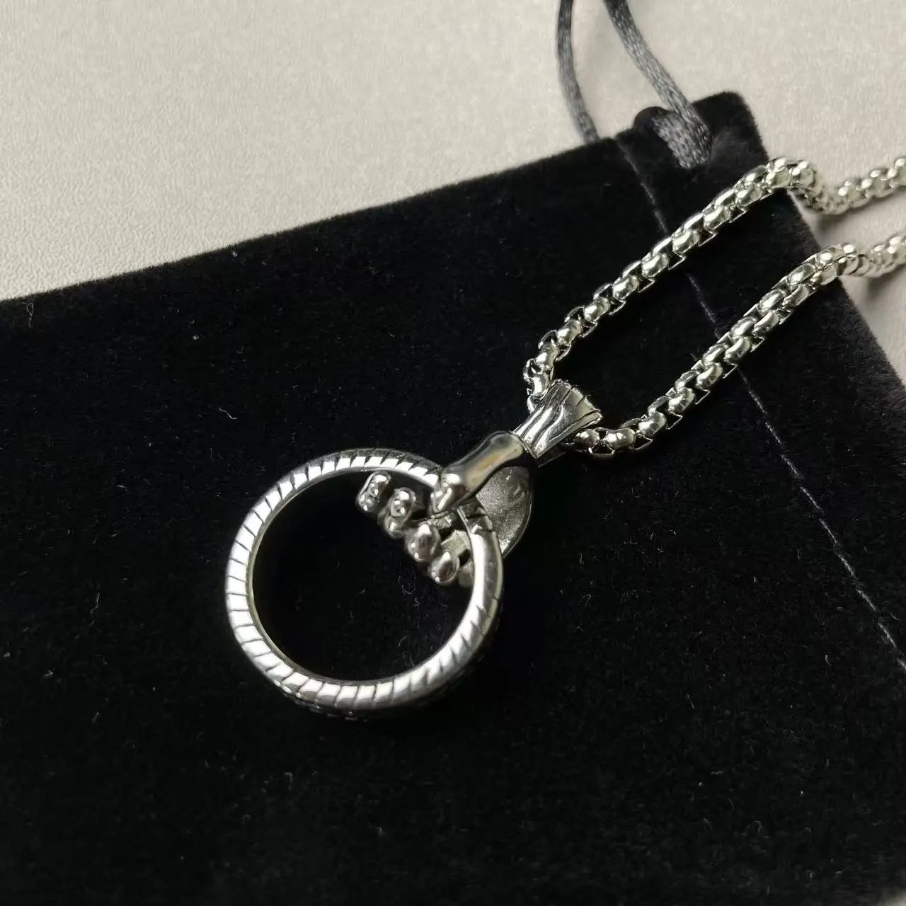 Chrome Hearts Spike Pendant Necklace Silver - 15