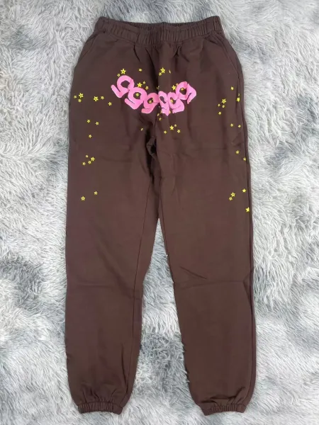 SSENSE x Custom Pink Starry Sweatpants Brown - 1