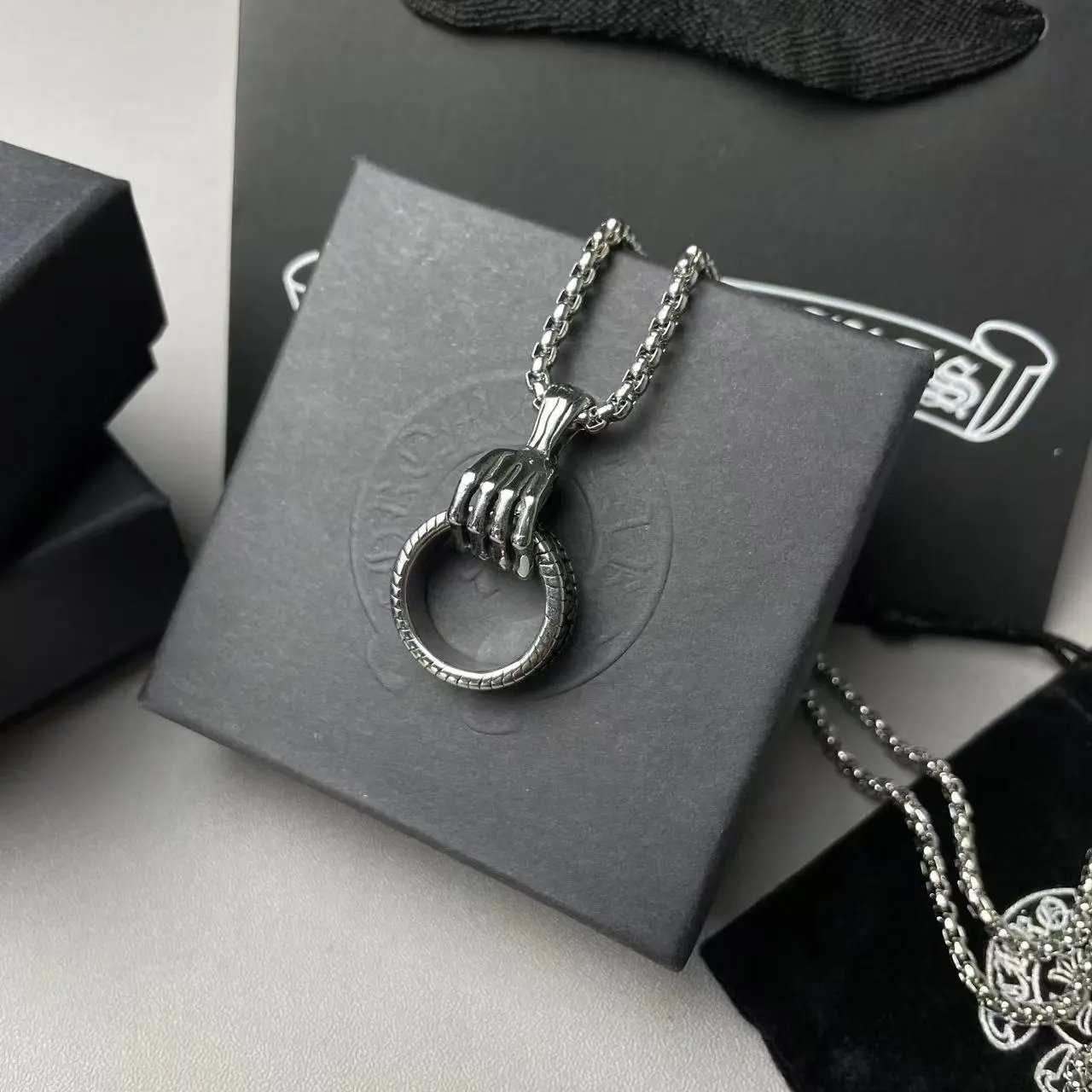 Chrome Hearts Spike Pendant Necklace Silver - 13