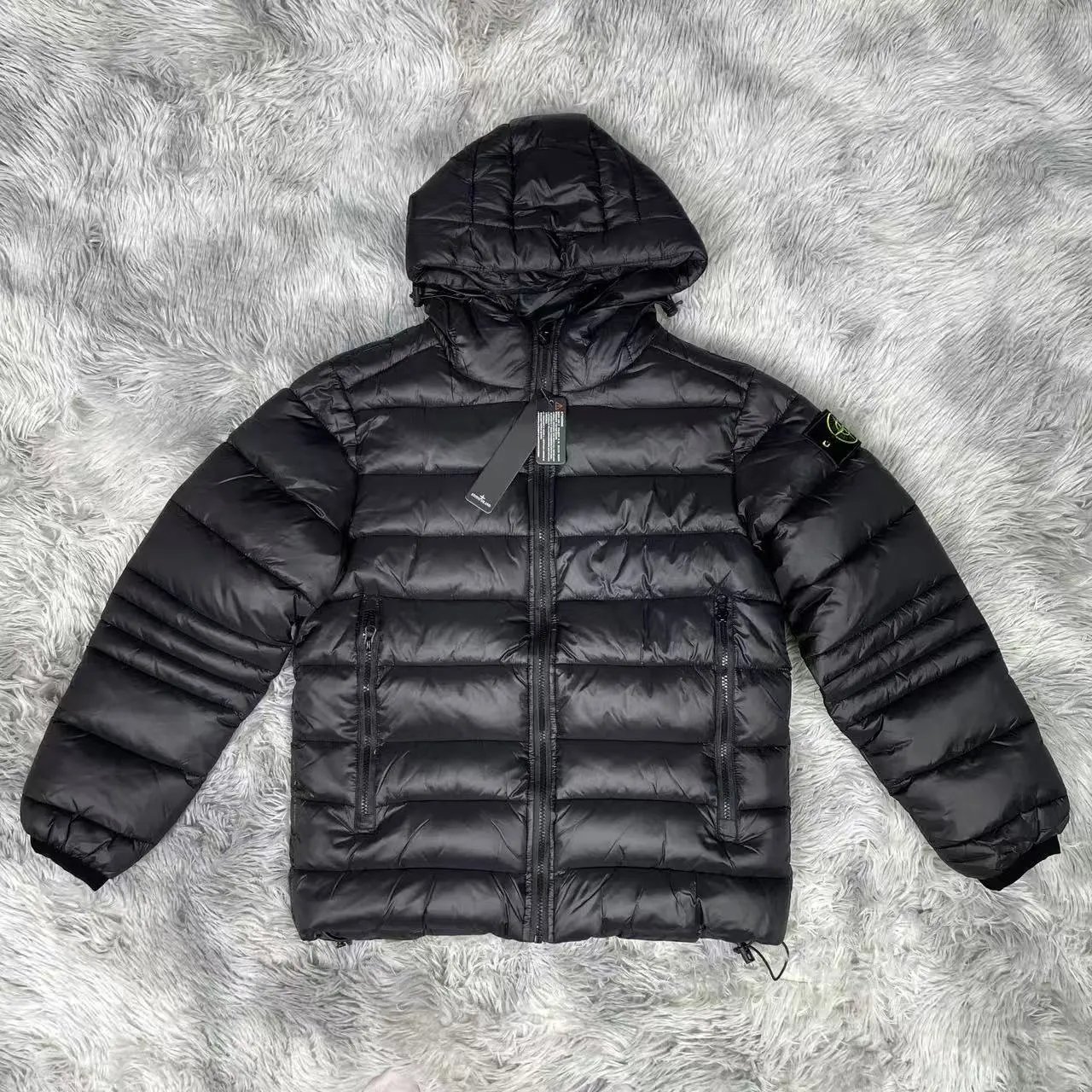 Stone Island Down Jacket with Compass Arm Patch