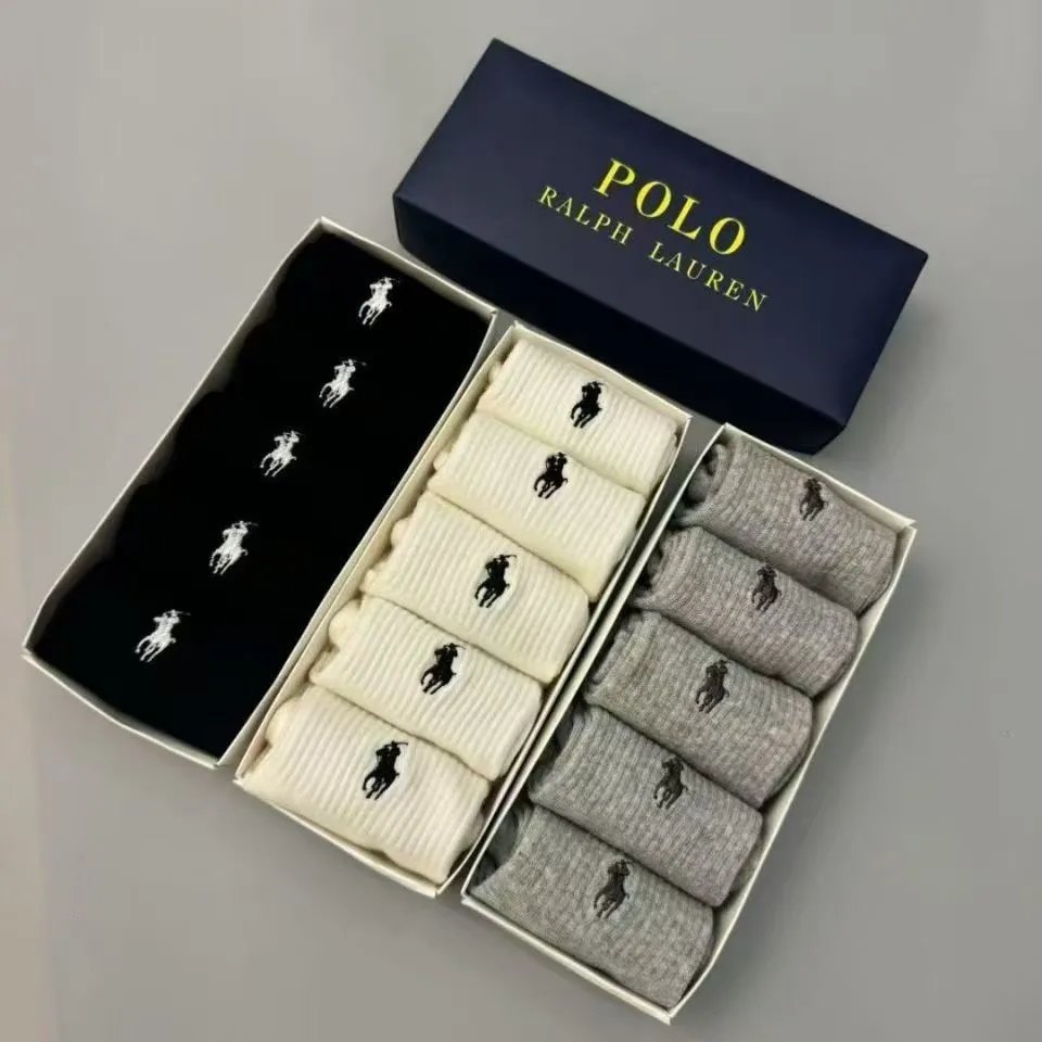 POLO (one size fits all) 5 pairs [white+white+white+white+white+white] regardless of length