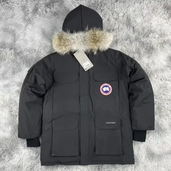 Moncler Maya Down Jacket Gray with Fur Trim Parka - 37