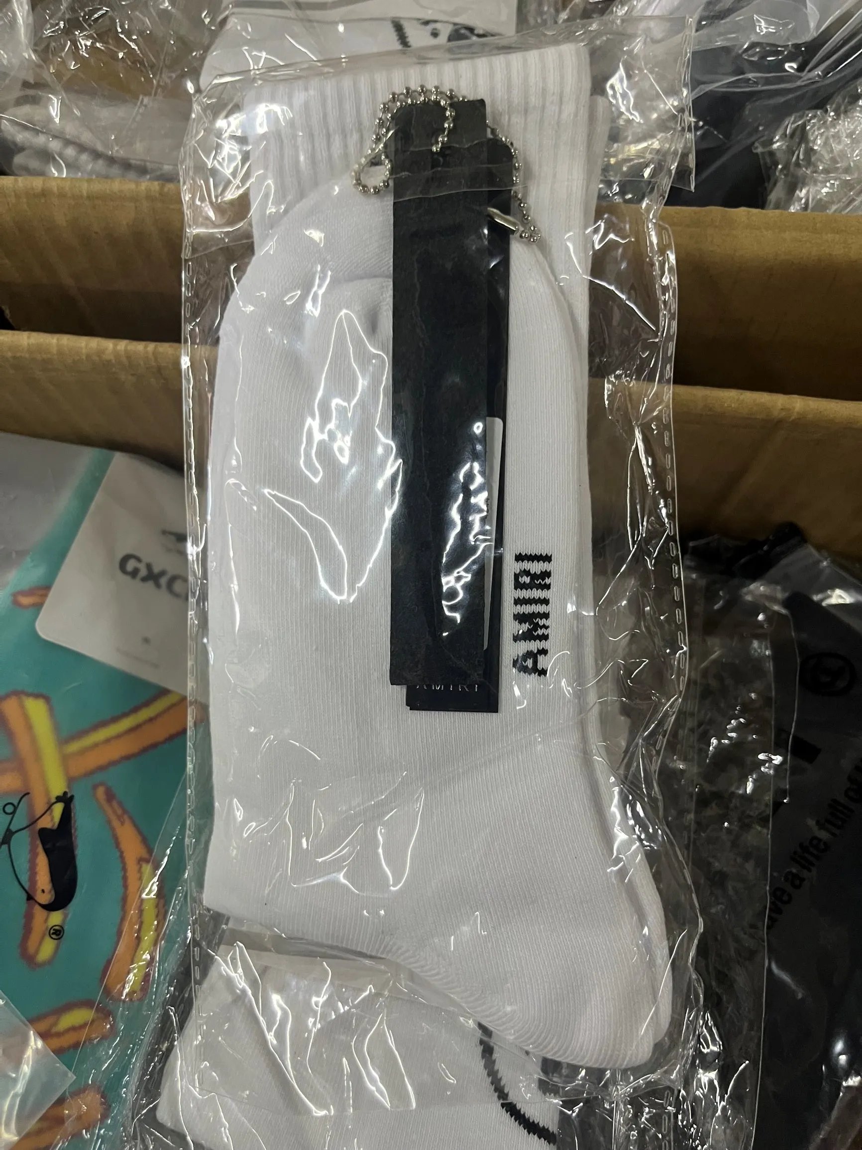 Supreme Box Logo Socks, Nike Swoosh Crew Socks, Off-White Socks, and Assorted Streetwear Socks - 28