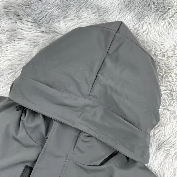 Moncler Maya Down Jacket Gray with Fur Trim Parka - 14