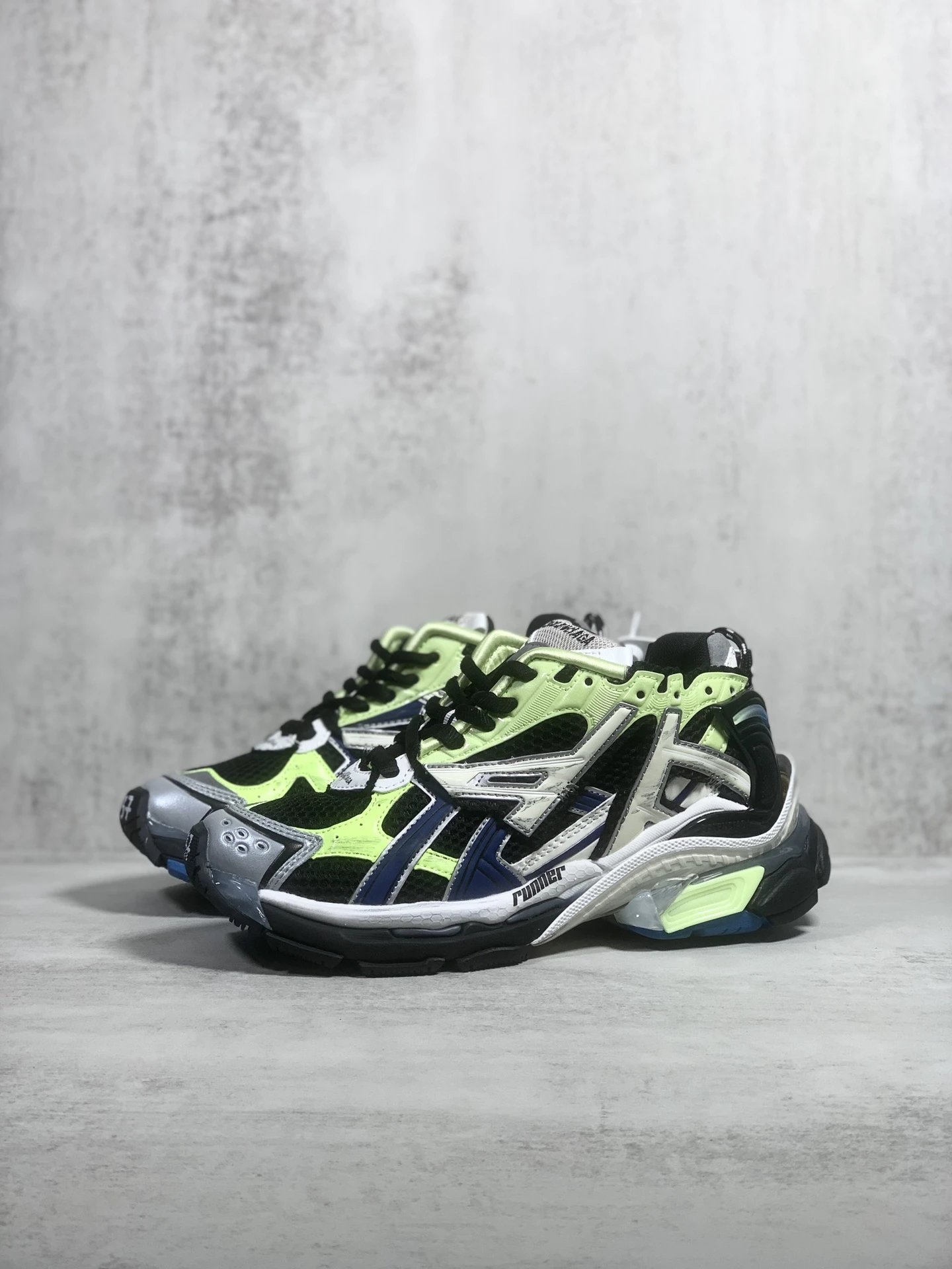 Balenciaga x Asics Runner White Red Blue Pink Chunky Sneakers - 14