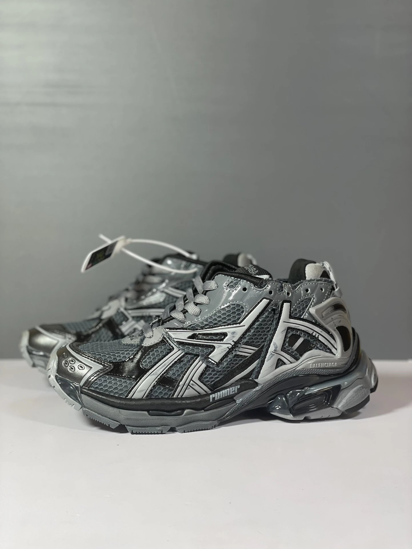 Balenciaga x Asics Runner Silver Gray Running Shoes