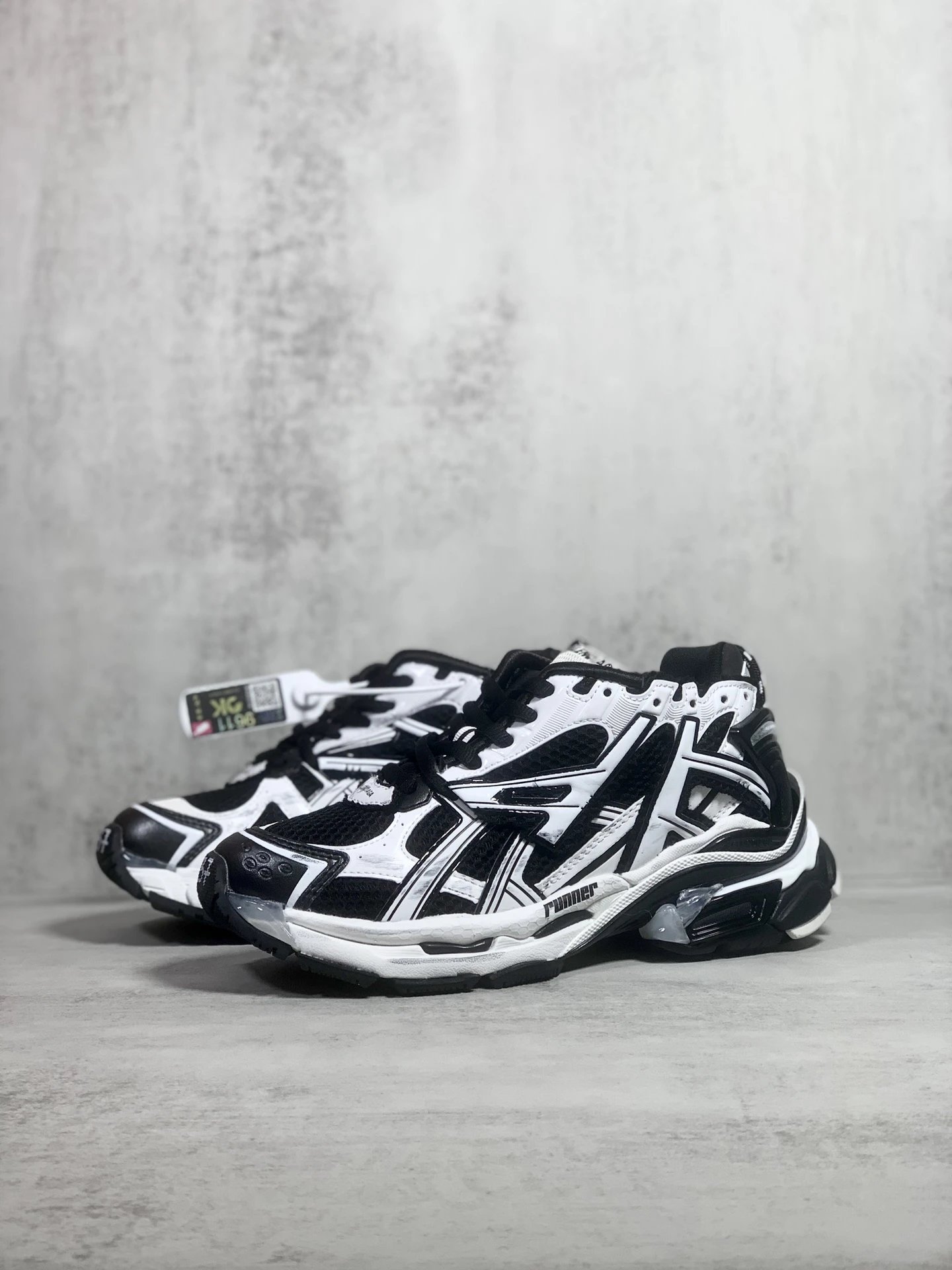 Balenciaga x Asics Runner White Red Blue Pink Chunky Sneakers - 13