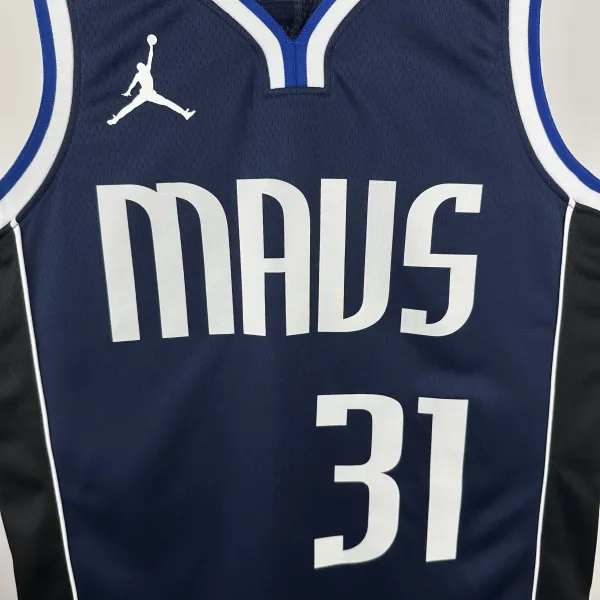 Air Jordan Dallas Mavericks Statement Edition Jersey Navy - 4
