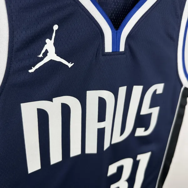 Air Jordan Dallas Mavericks Statement Edition Jersey Navy - 3
