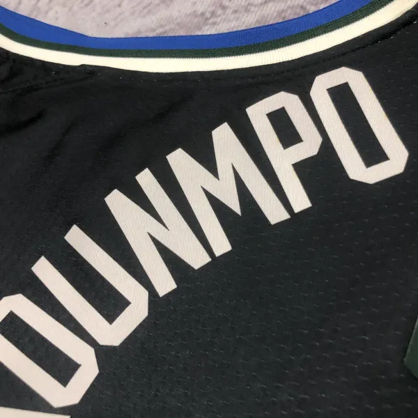 Air Jordan Milwaukee Bucks Statement Edition Jersey Black - 4