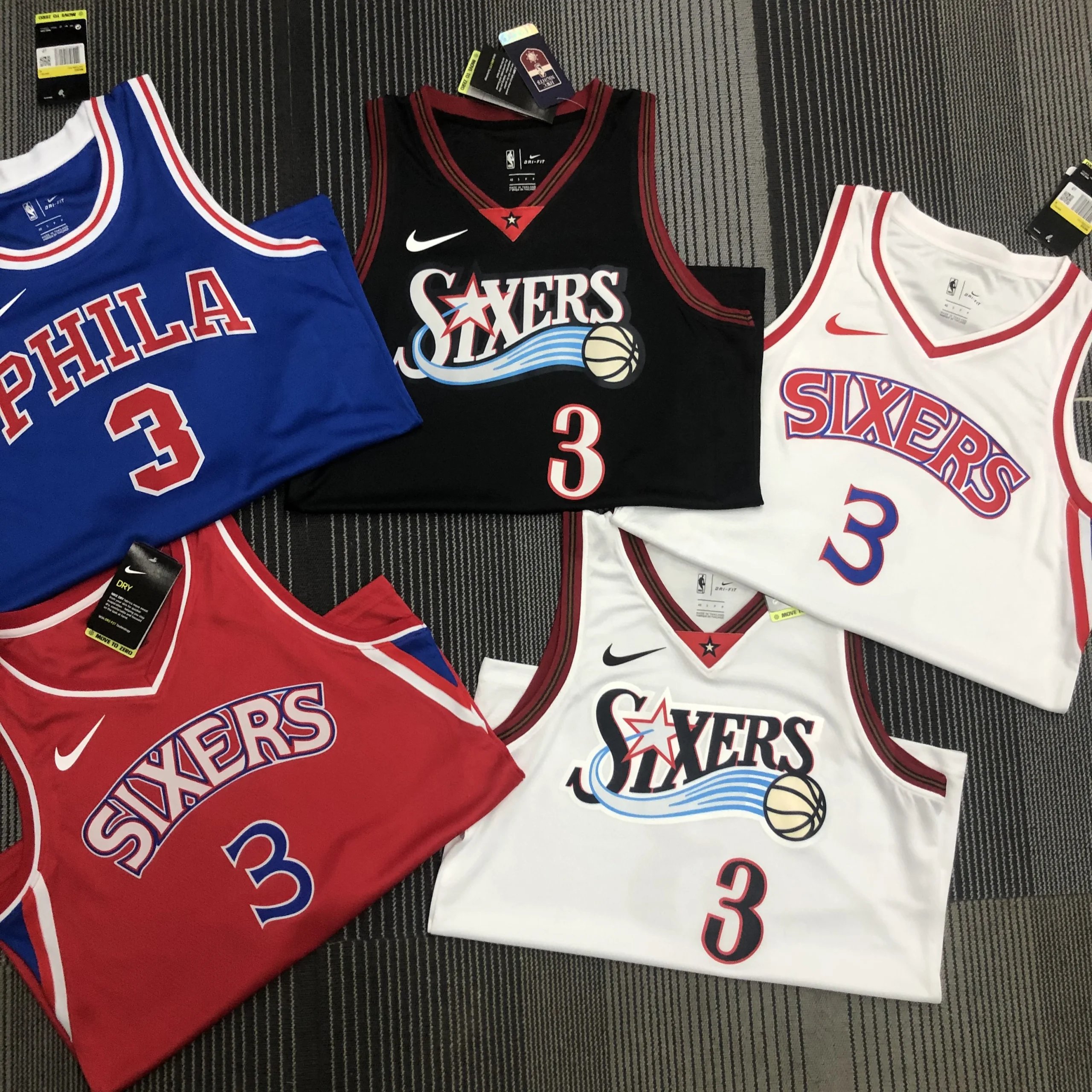 Nike Sixers #3 Basketball Jersey