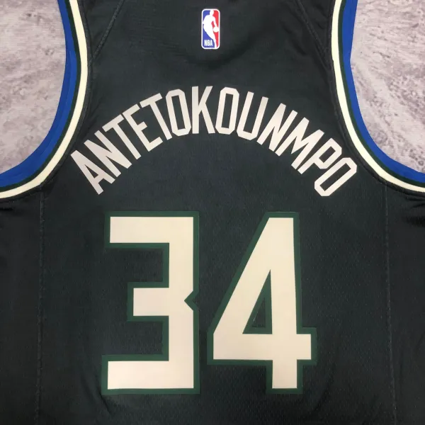 Air Jordan Milwaukee Bucks Statement Edition Jersey Black - 7