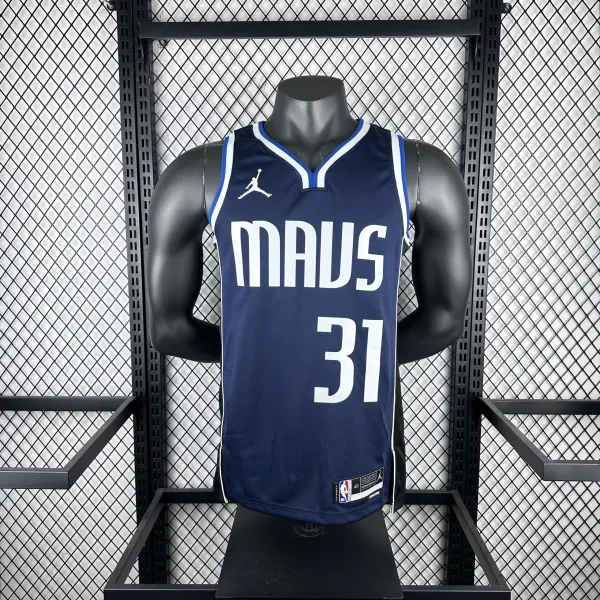Air Jordan Dallas Mavericks Statement Edition Jersey Navy - 11
