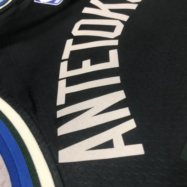 Air Jordan Milwaukee Bucks Statement Edition Jersey Black - 5