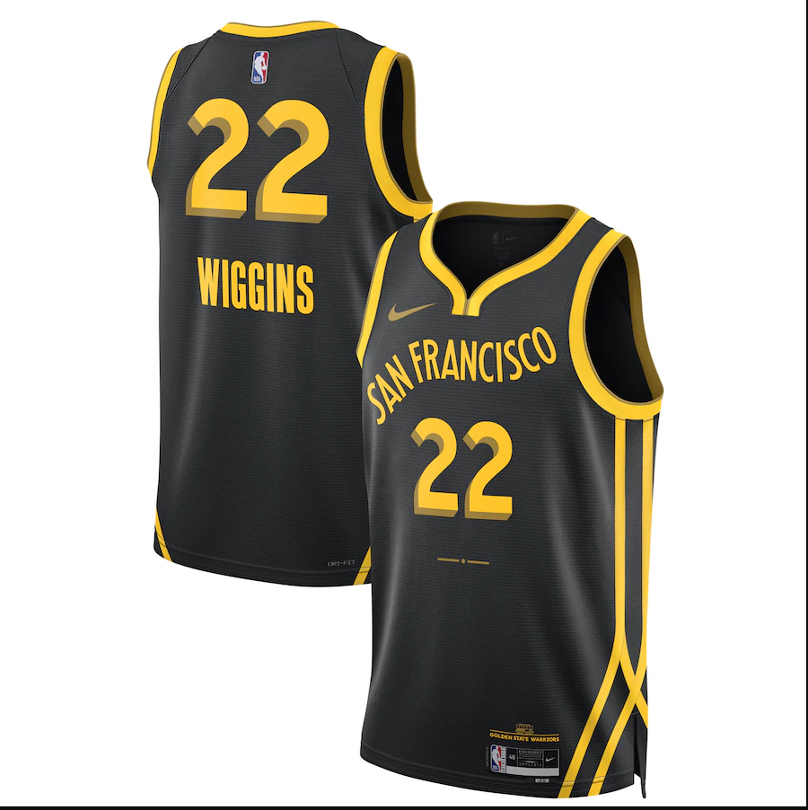 Nike Golden State Warriors City Edition Jersey Black / Yellow - 11