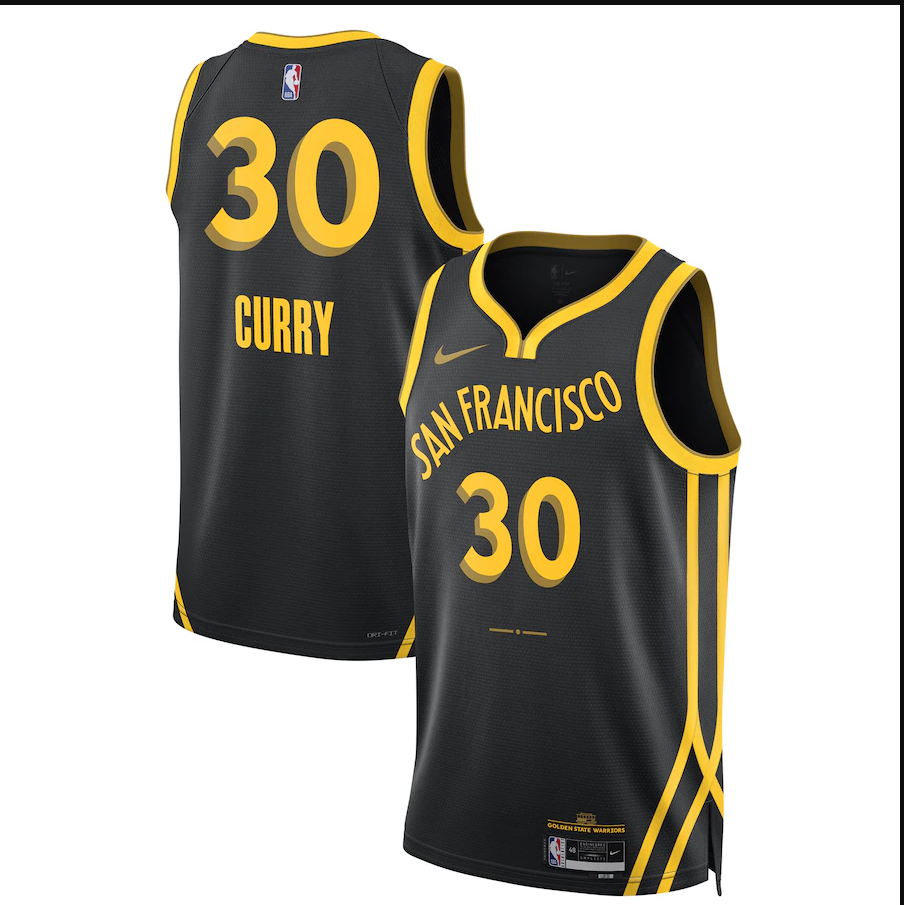 Nike Golden State Warriors City Edition Jersey Black / Yellow - 12