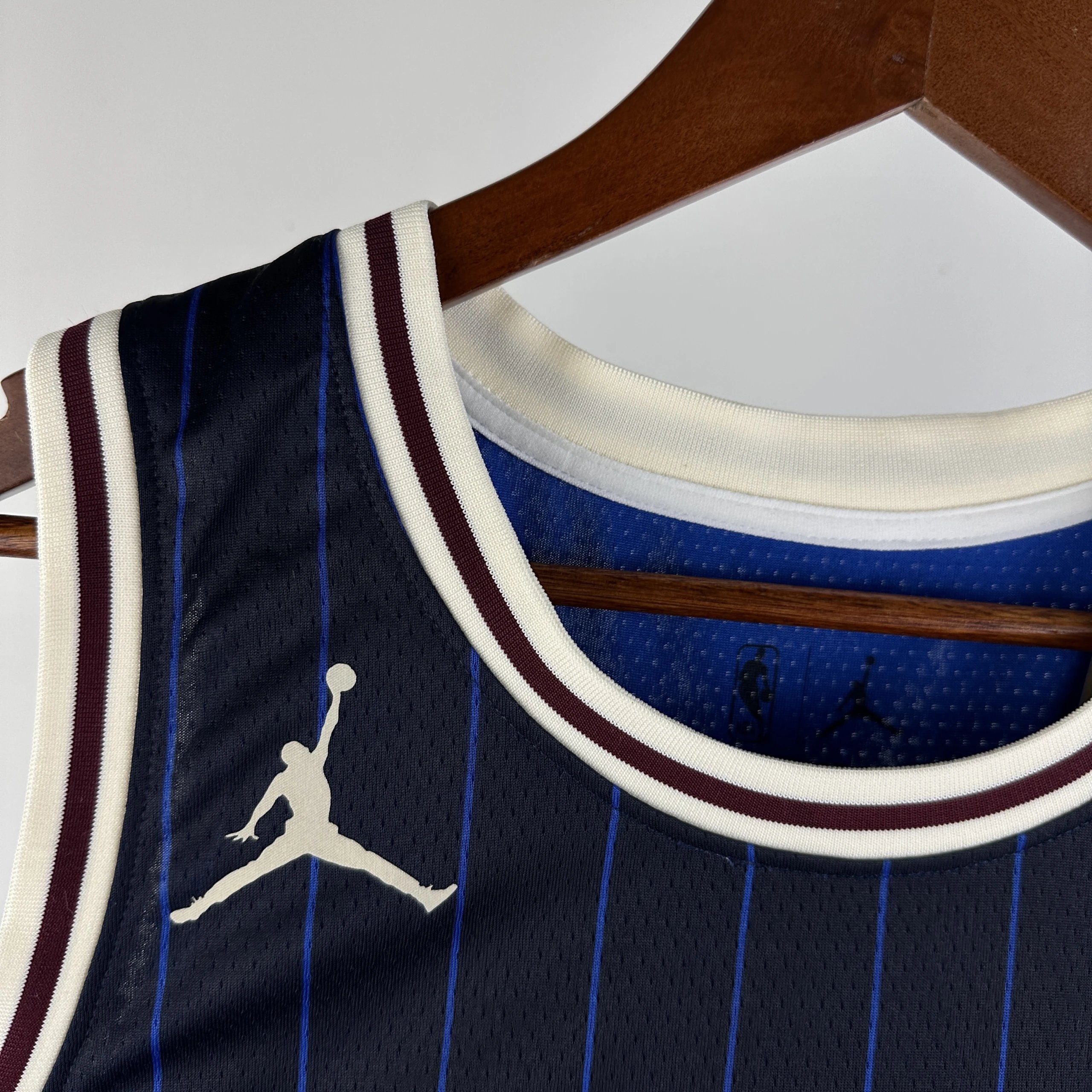 Air Jordan NBA All-Star 73rd Annual Navy Pinstripe Jersey - 8