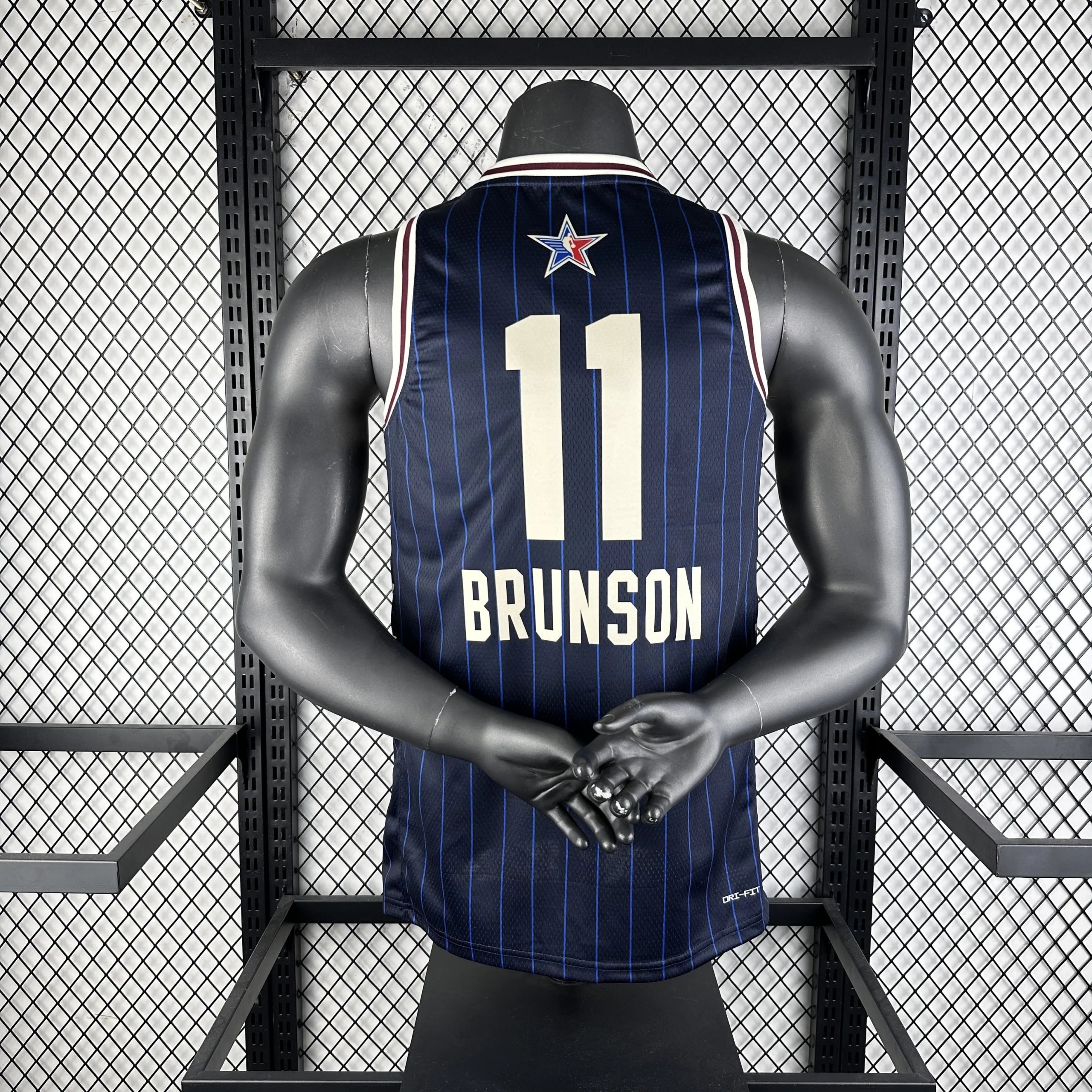 Air Jordan NBA All-Star 73rd Annual Navy Pinstripe Jersey - 2