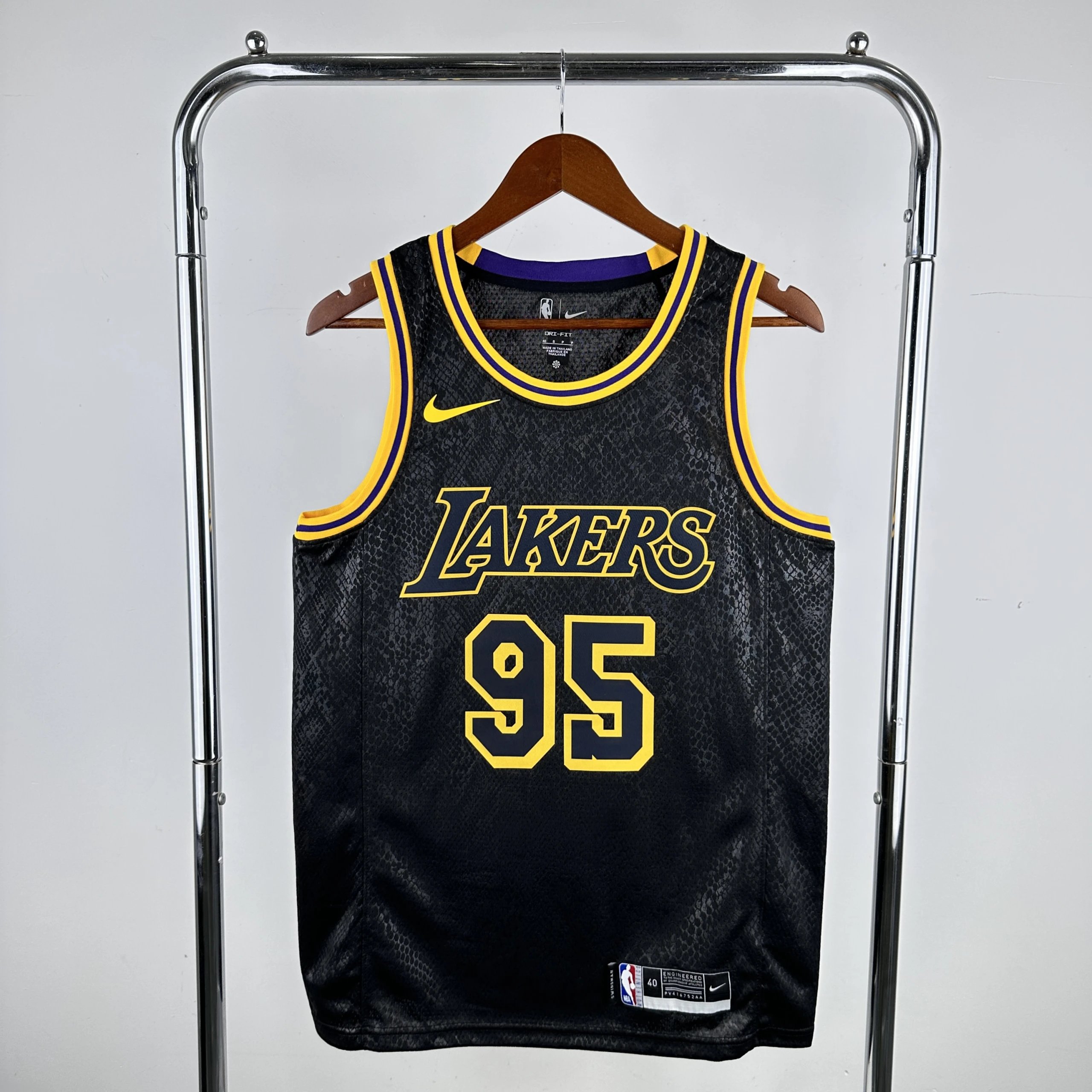 Nike Los Angeles Lakers City Edition Snake Print Jersey Black