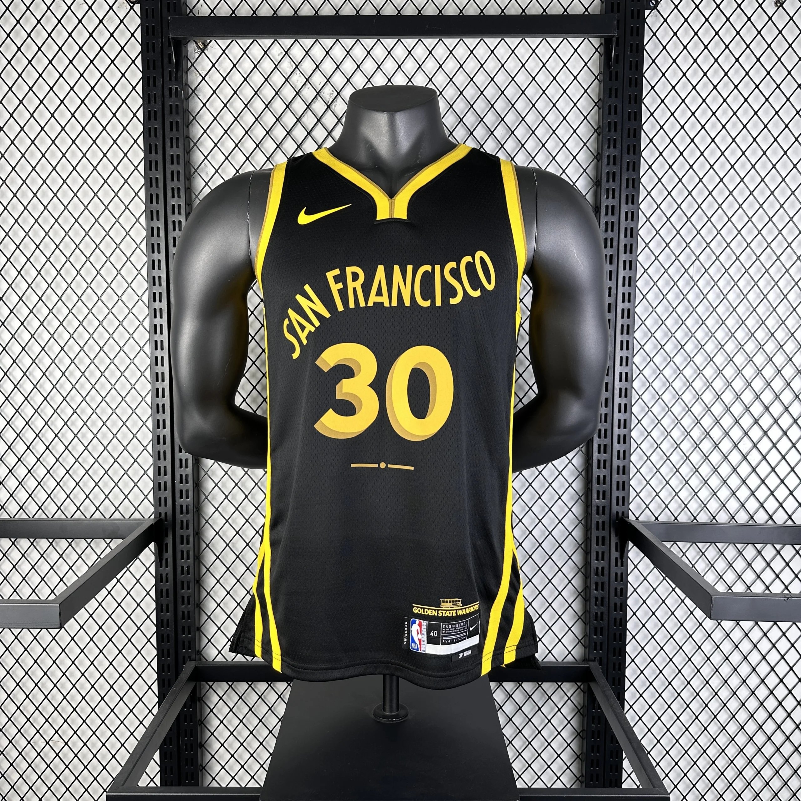 Nike Golden State Warriors City Edition Jersey Black / Yellow - 3