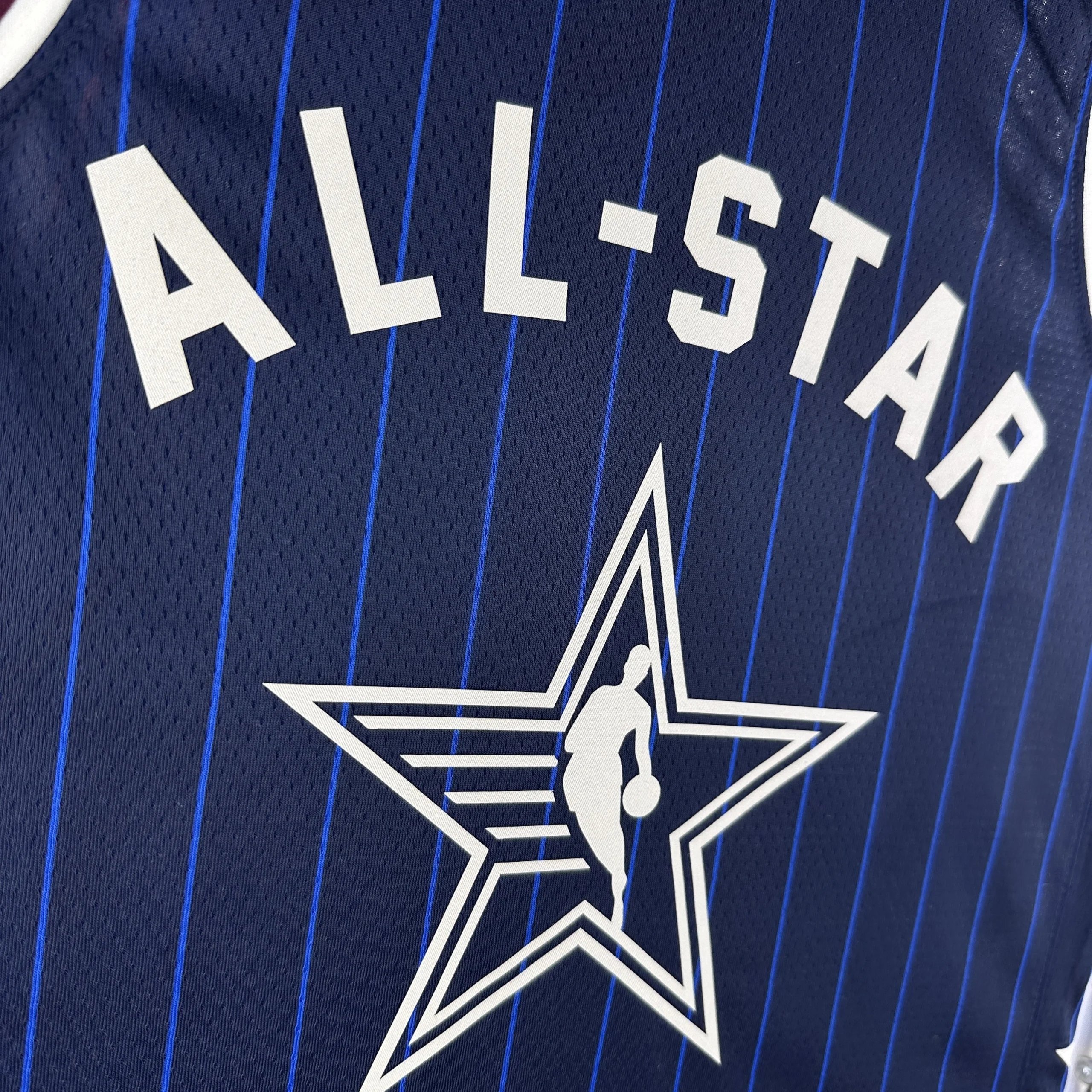 Air Jordan NBA All-Star 73rd Annual Navy Pinstripe Jersey - 7