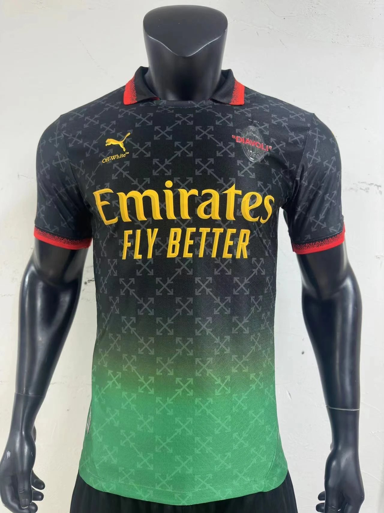 Off-White Puma x Off-White AC Milan Football Shirt
