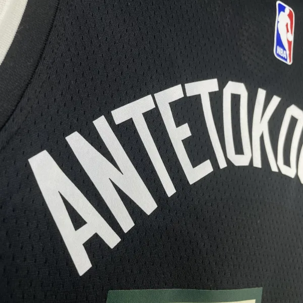 Air Jordan Milwaukee Bucks City Edition Jersey Black - 4