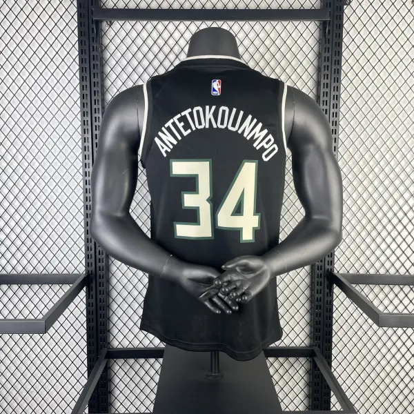 Air Jordan Milwaukee Bucks City Edition Jersey Black - 3