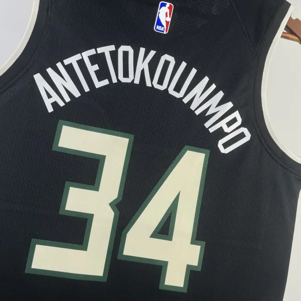 Air Jordan Milwaukee Bucks City Edition Jersey Black - 5
