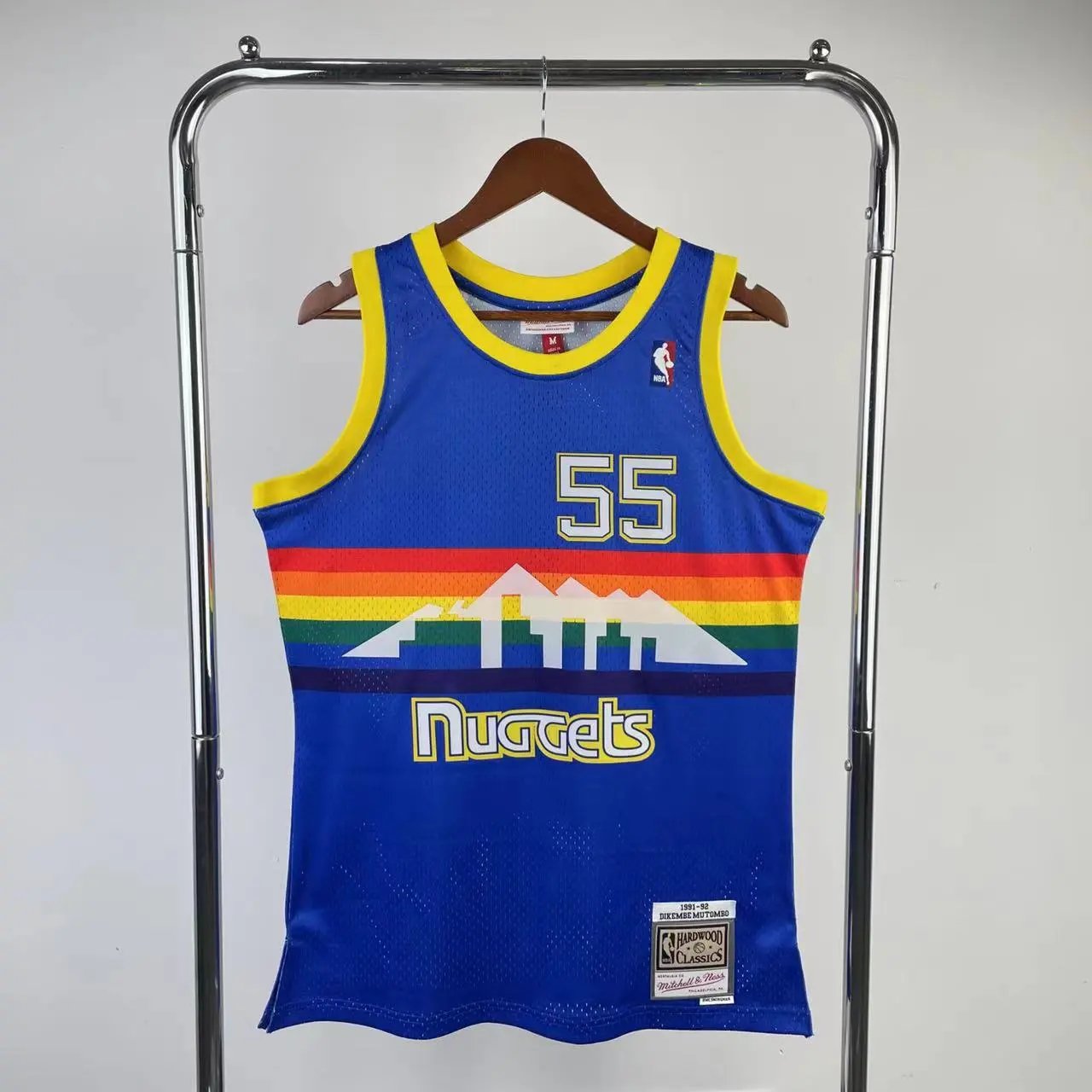 Mitchell & Ness 1991-92 Denver Nuggets Dikembe Mutombo Basketball Jersey