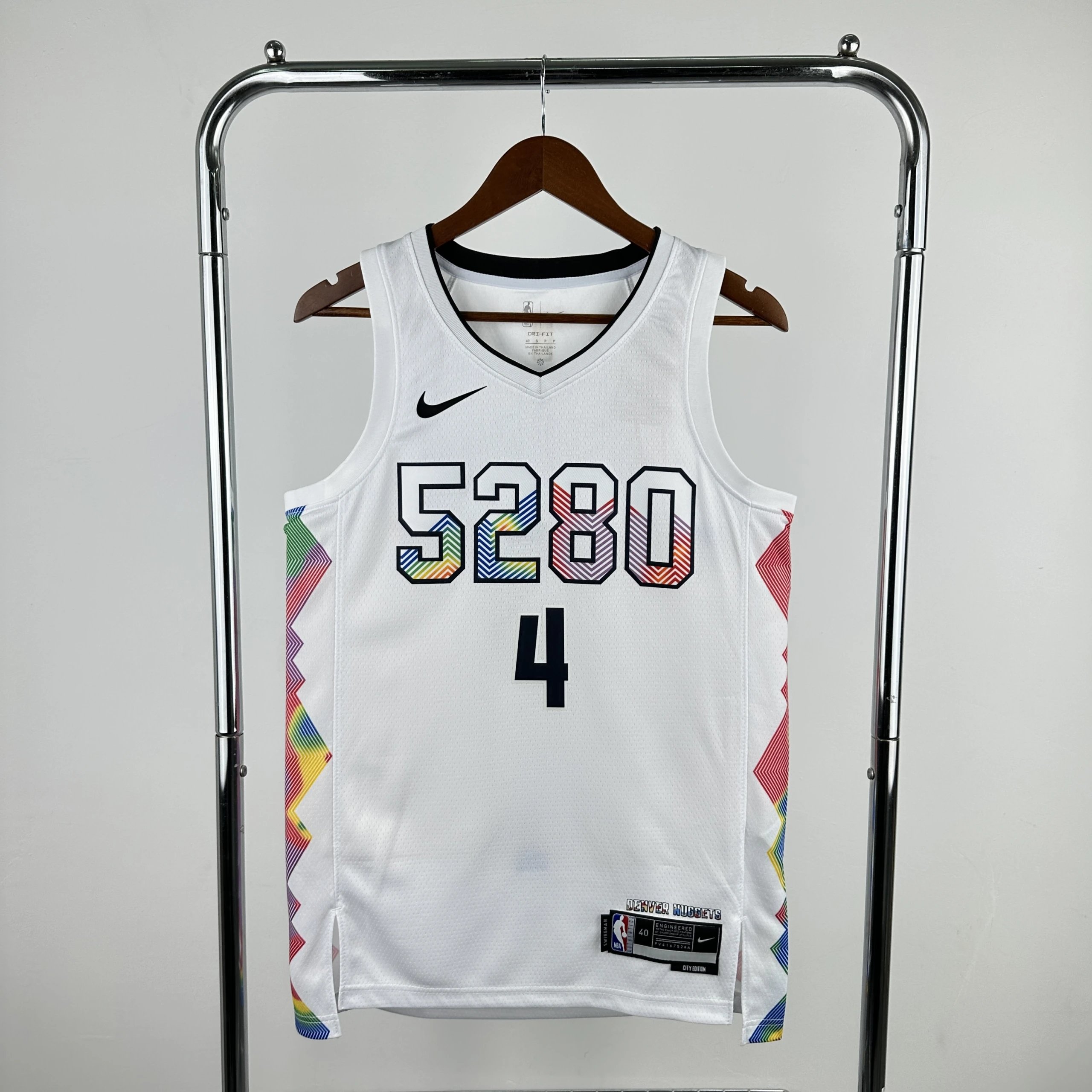 Nike Denver Nuggets 5280 #4 Basketball Jersey