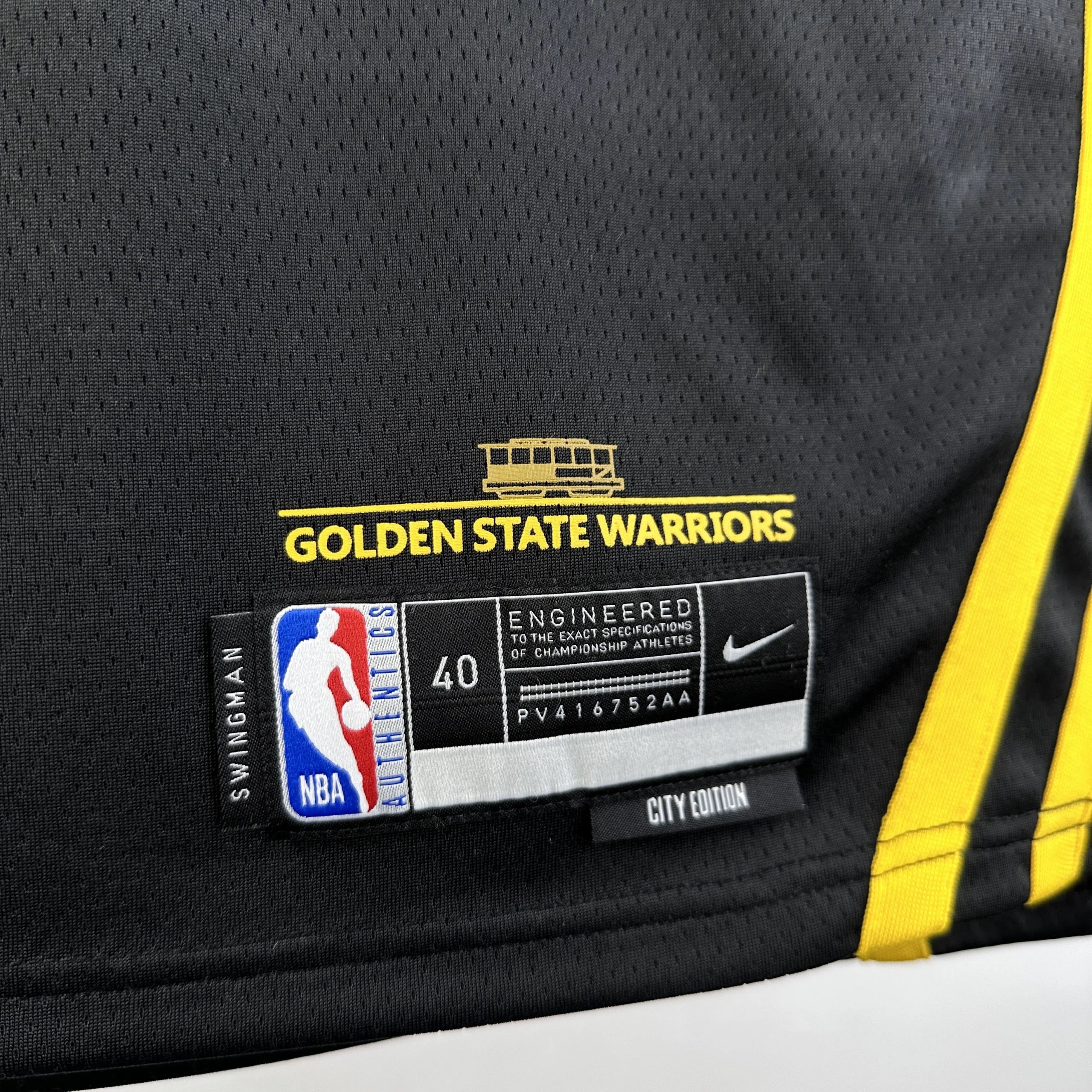 Nike Golden State Warriors City Edition Jersey Black / Yellow - 9