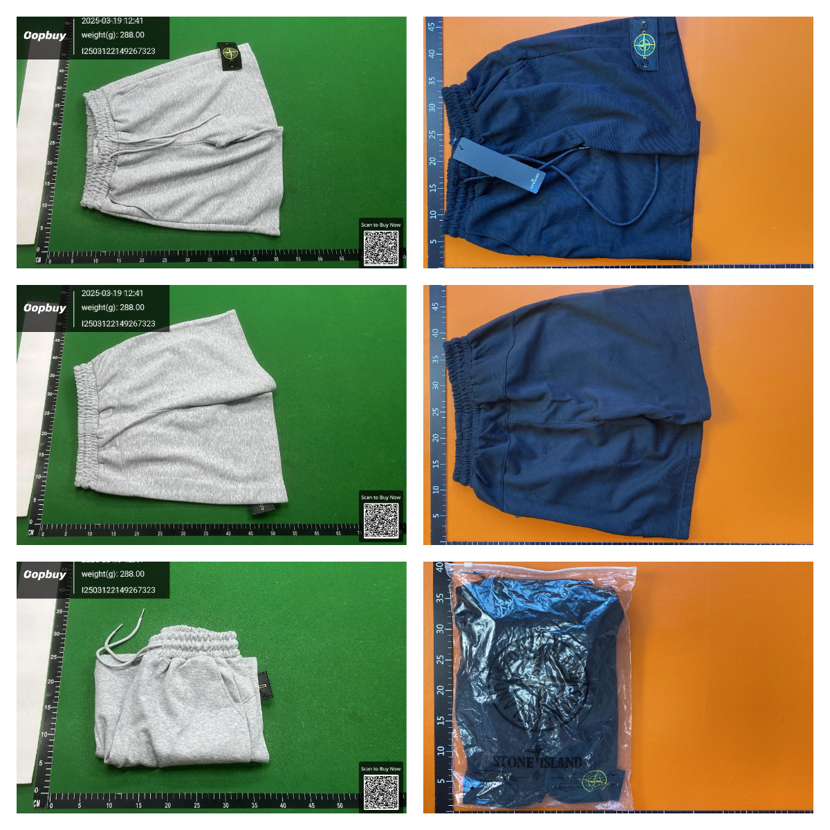 Stone Island Nylon Metal 01964 Cargo Shorts Light Gray - 3