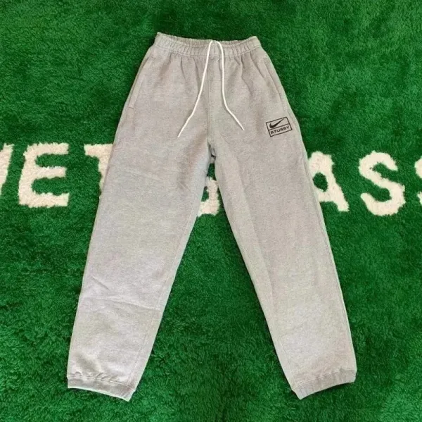 Stussy x Nike Sweatpants Gray Sweatpants - 1