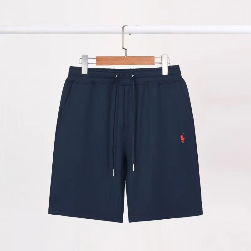 Shorts in navy blue and red