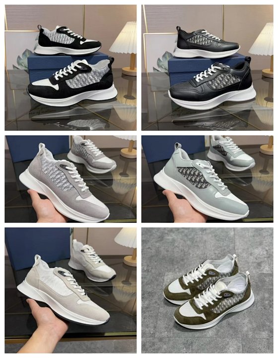 High quality B25 shoes with letters at home, low top men's shoes, embroidered with floral patterns, thick sole, fashionable sports and leisure shoes