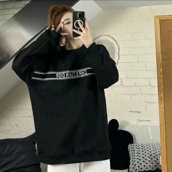 Dior Oblique Logo Knit Sweater Black - 1