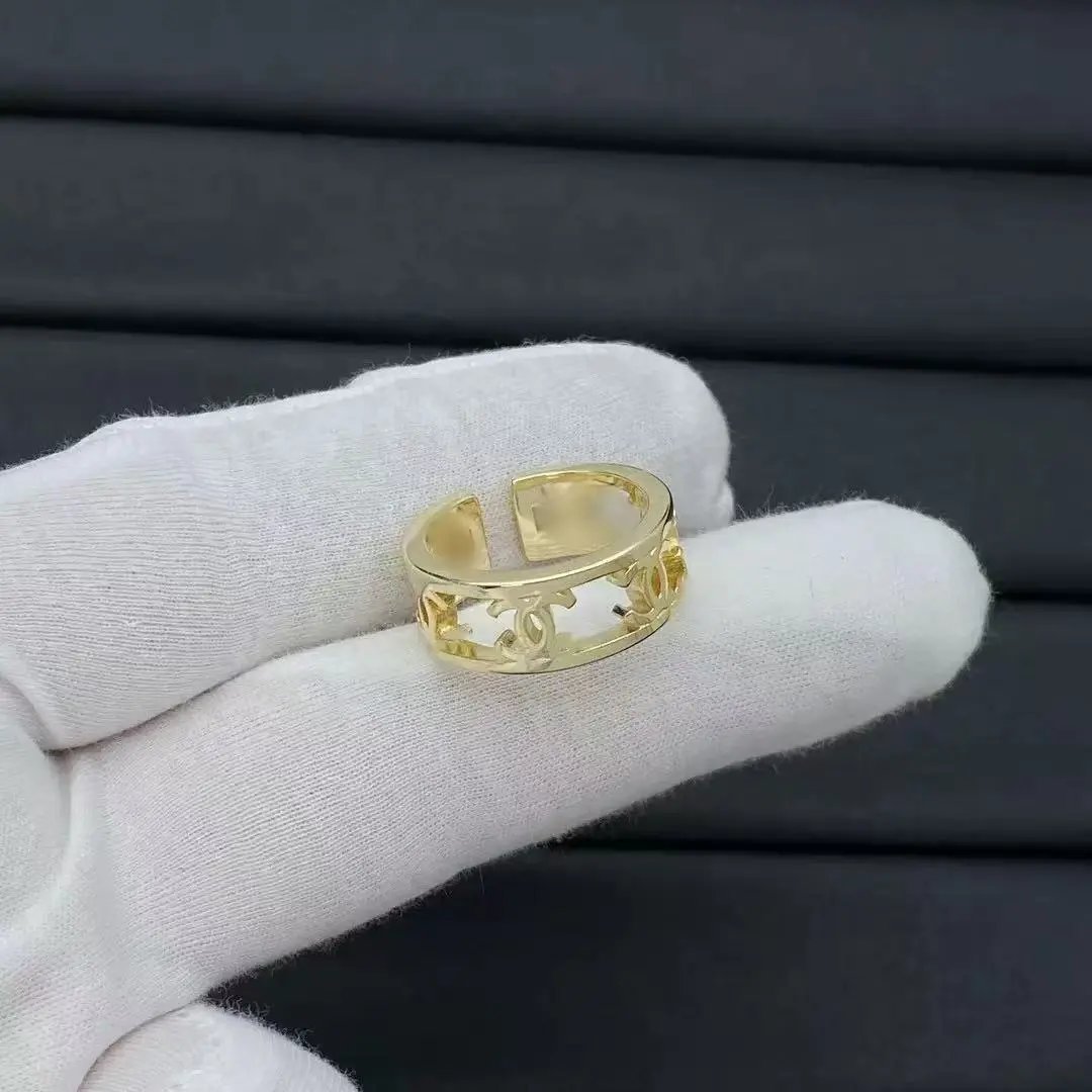 Yves Saint Laurent Jewelry Adjustable YSL Monogram Ring — 7