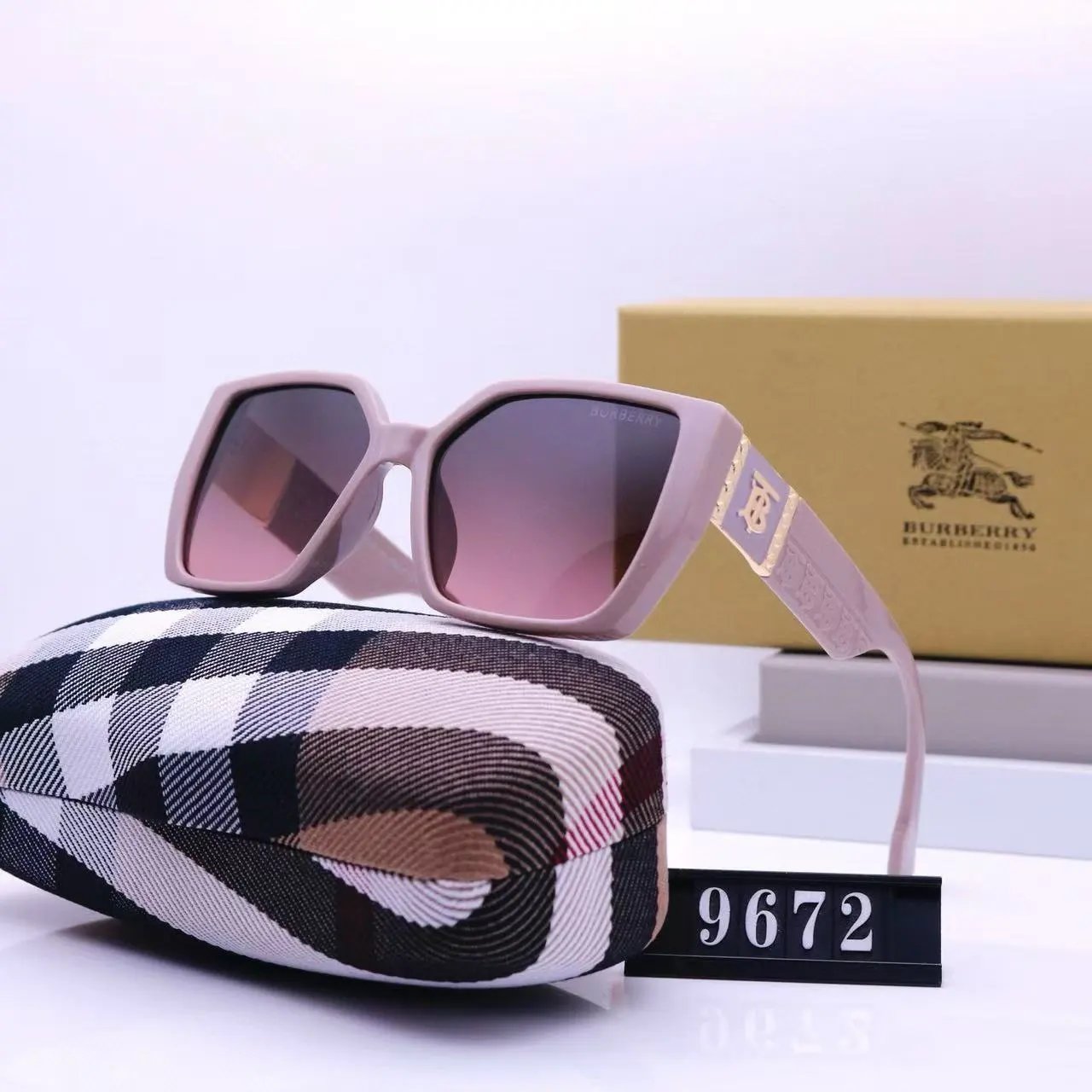 Burberry Eyewear 4277 Shield Sunglasses — 37