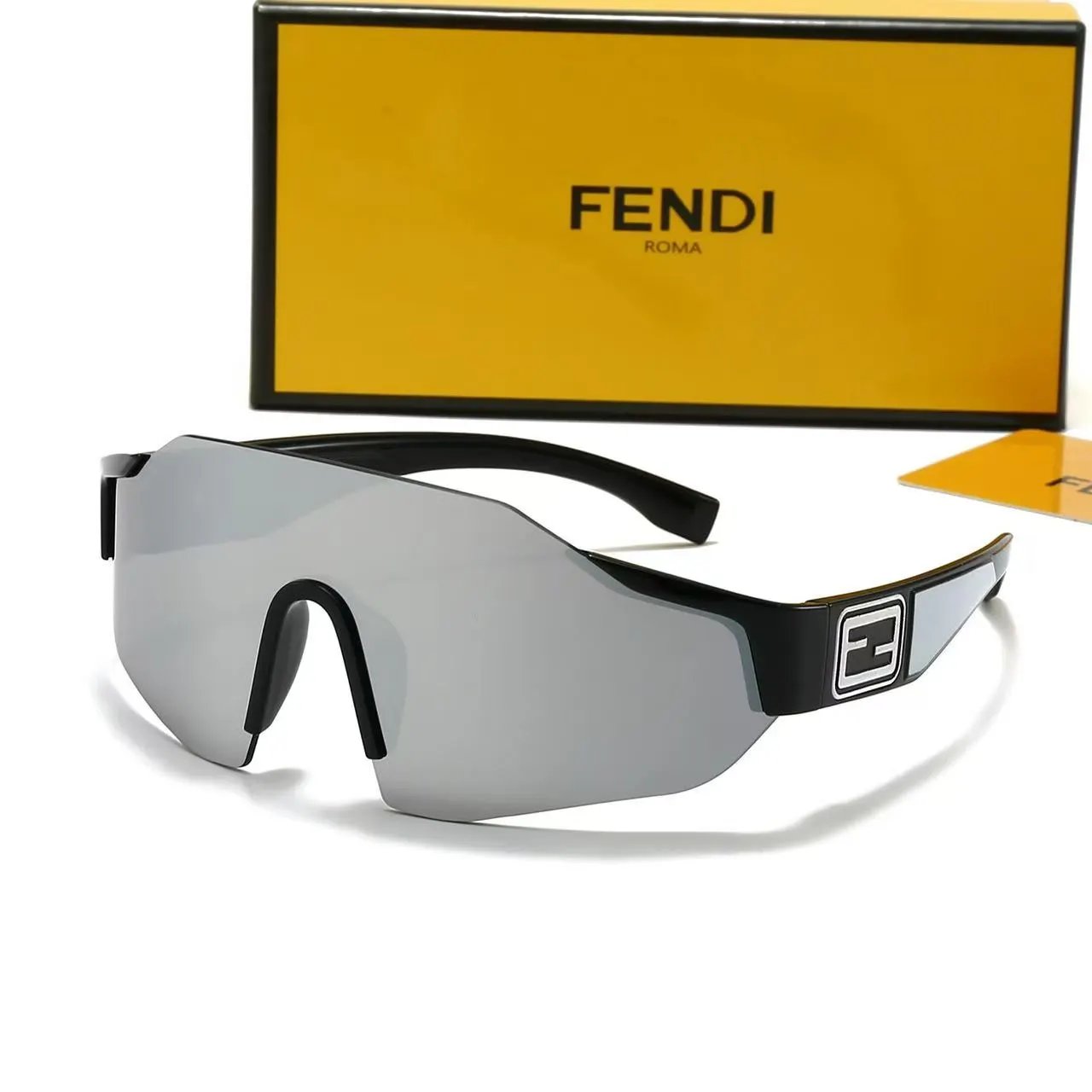 Fendi Eyewear Oversized square rimless sunglasses — 30