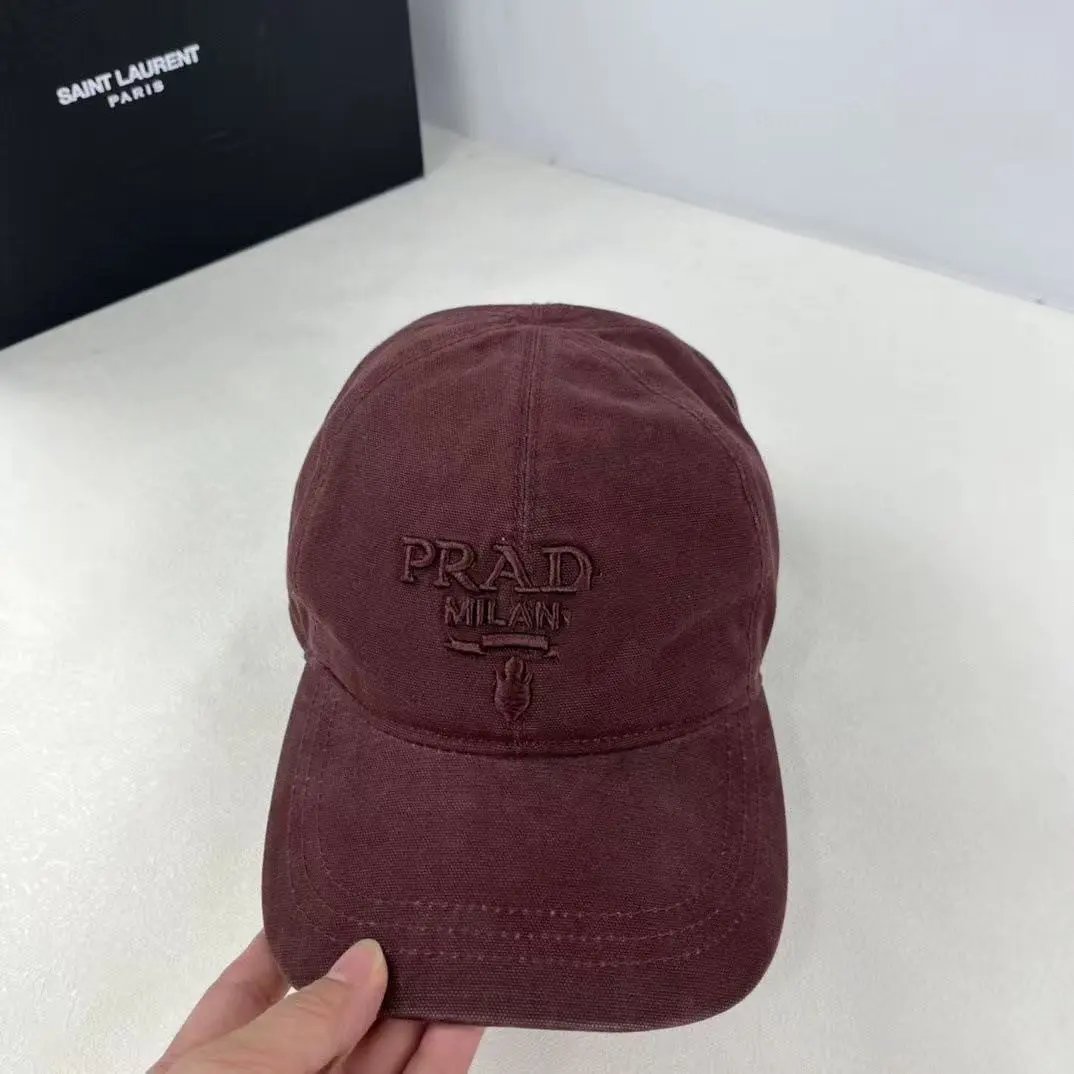 Prada Hats Triangle Plaque Baseball Cap — 22
