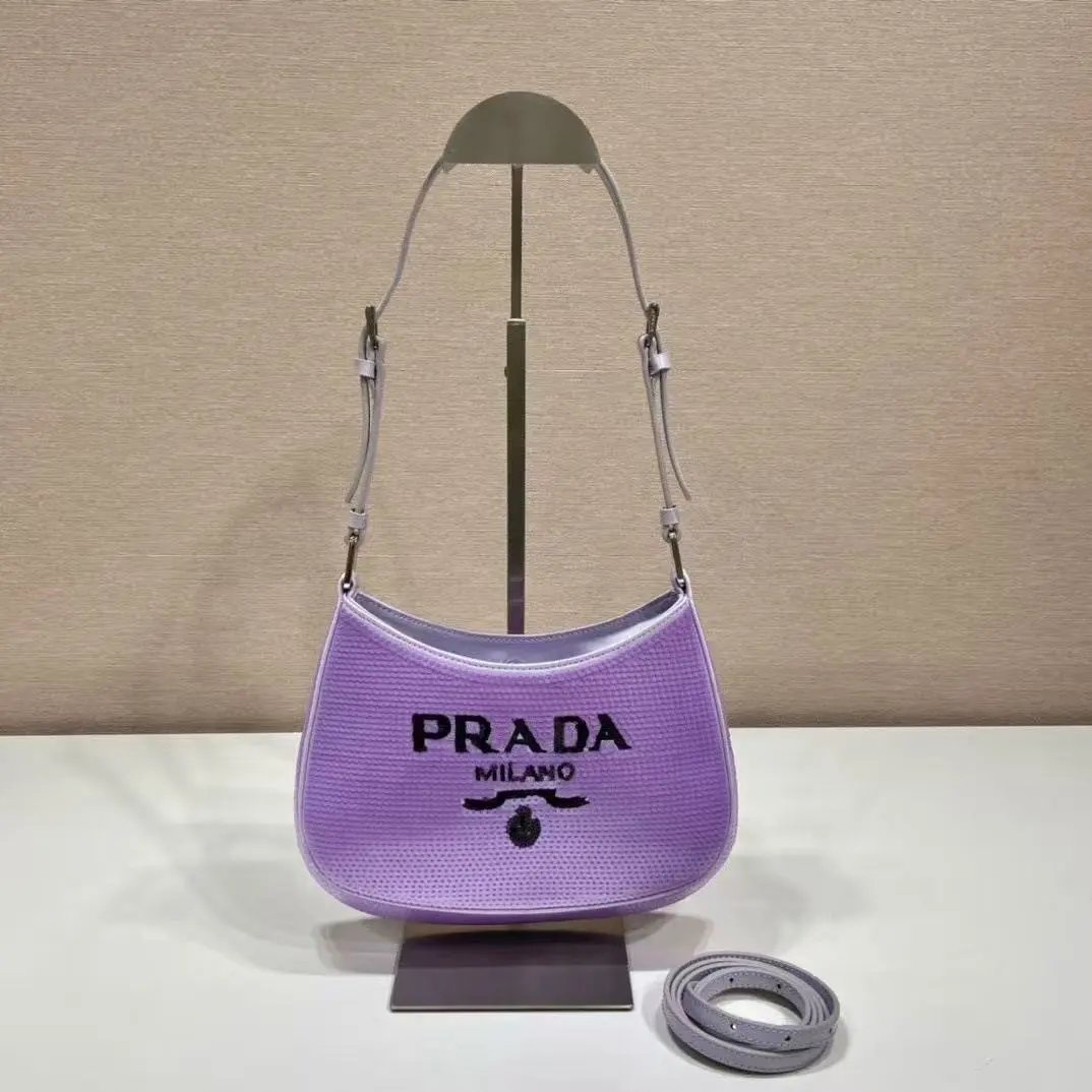 Prada Handbags Top-Handle Zip Satchel with Detachable Shoulder Strap — 34