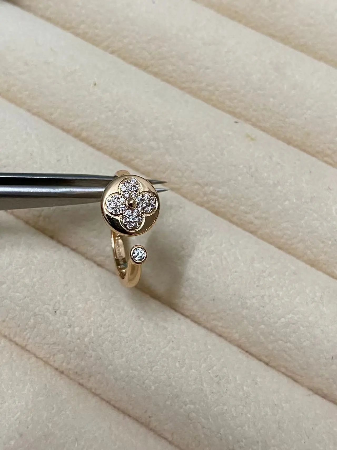 Yves Saint Laurent Jewelry Adjustable YSL Monogram Ring — 29