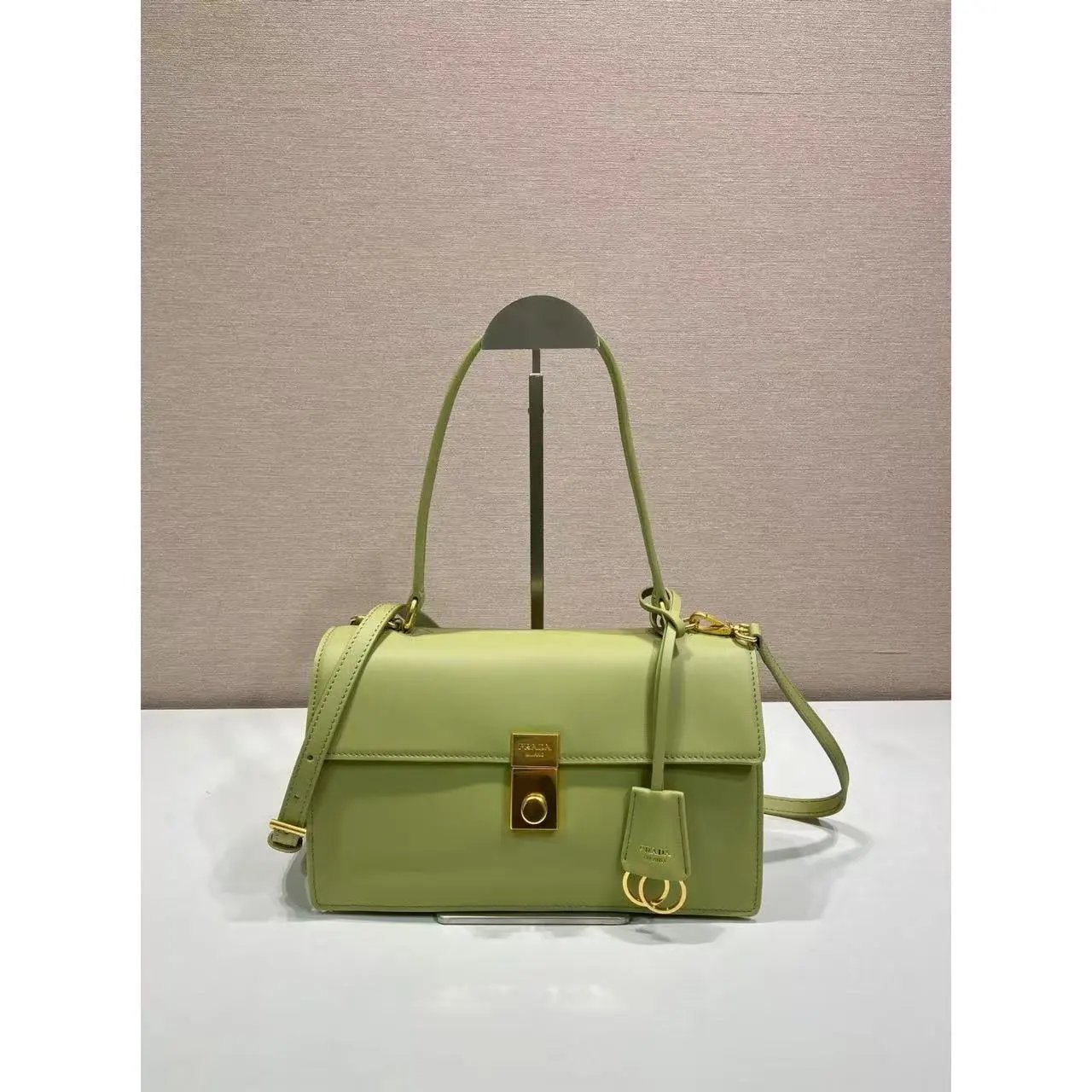 Prada Handbags Top-Handle Zip Satchel with Detachable Shoulder Strap — 21