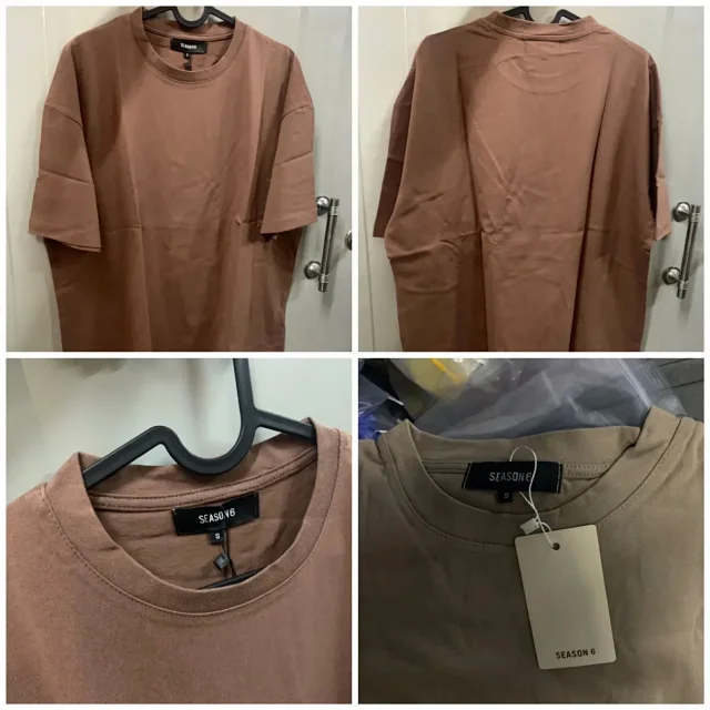 Season 6 T-Shirts Oversized Washed Crew Neck product detail image 3