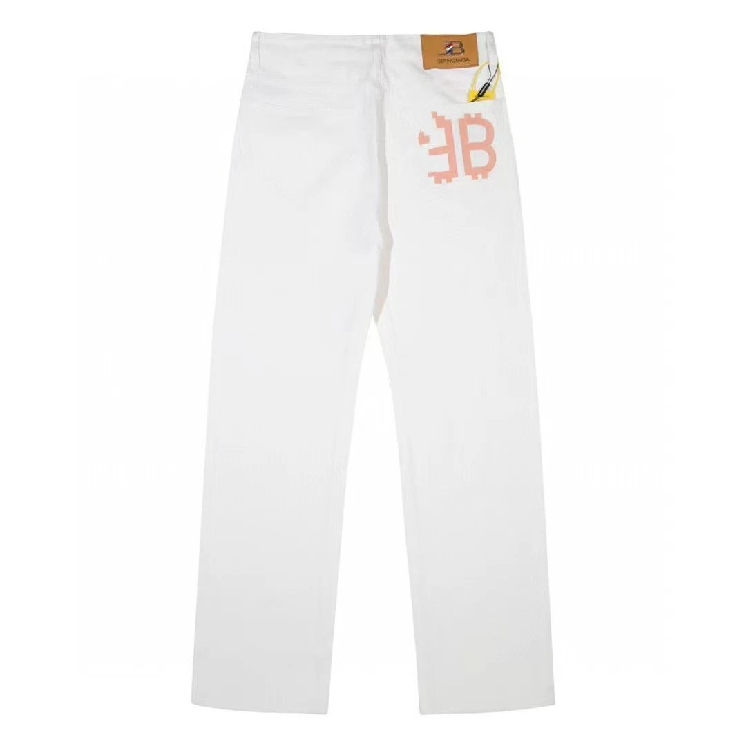Balenciaga Jeans Denim with logo print, side stripes, or flared-leg designs — 26