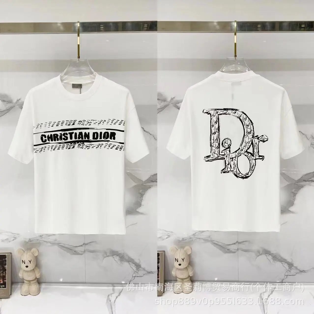 Dior T-Shirts DR42-55 logo graphic short-sleeve — 16