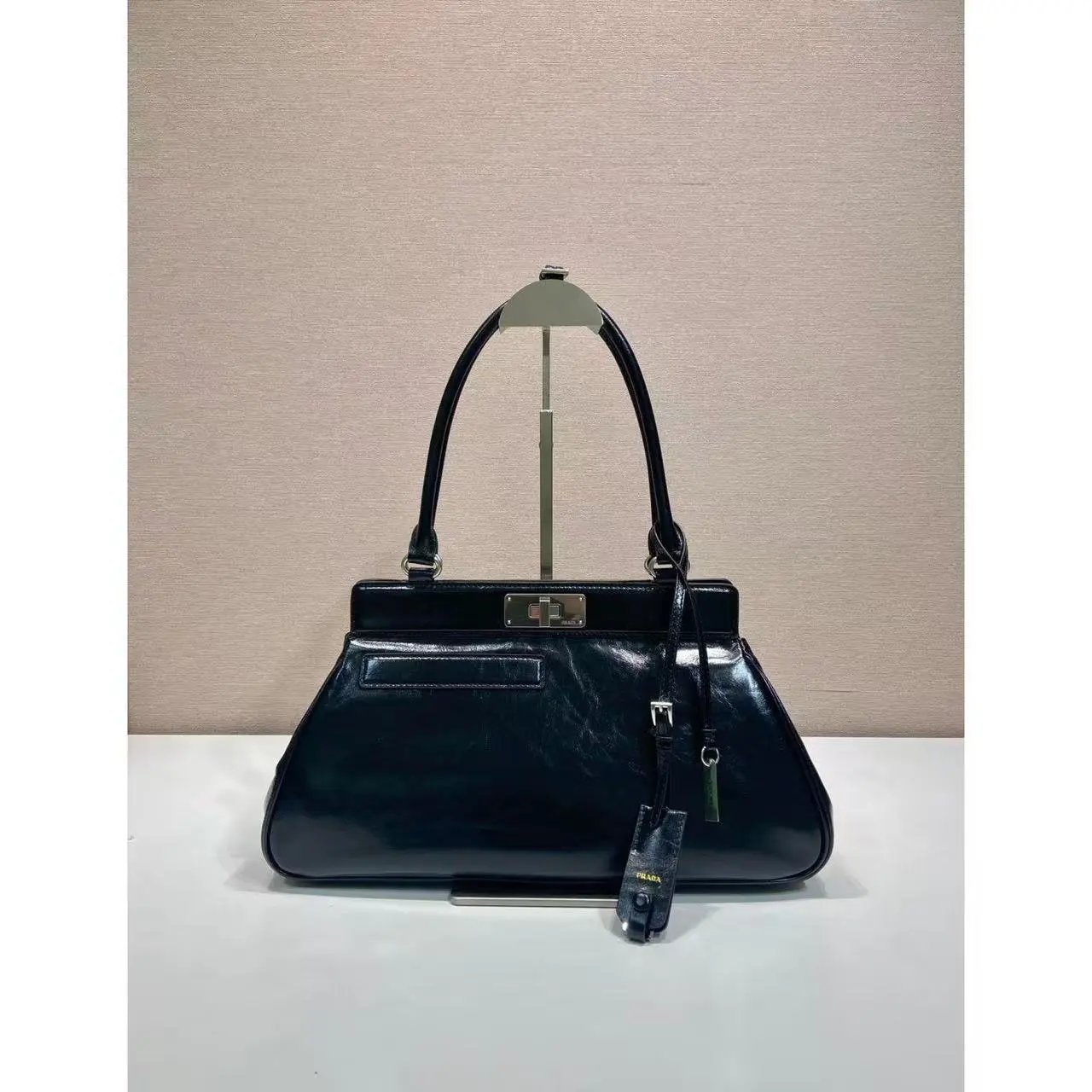 Prada Handbags Top-Handle Zip Satchel with Detachable Shoulder Strap — 22