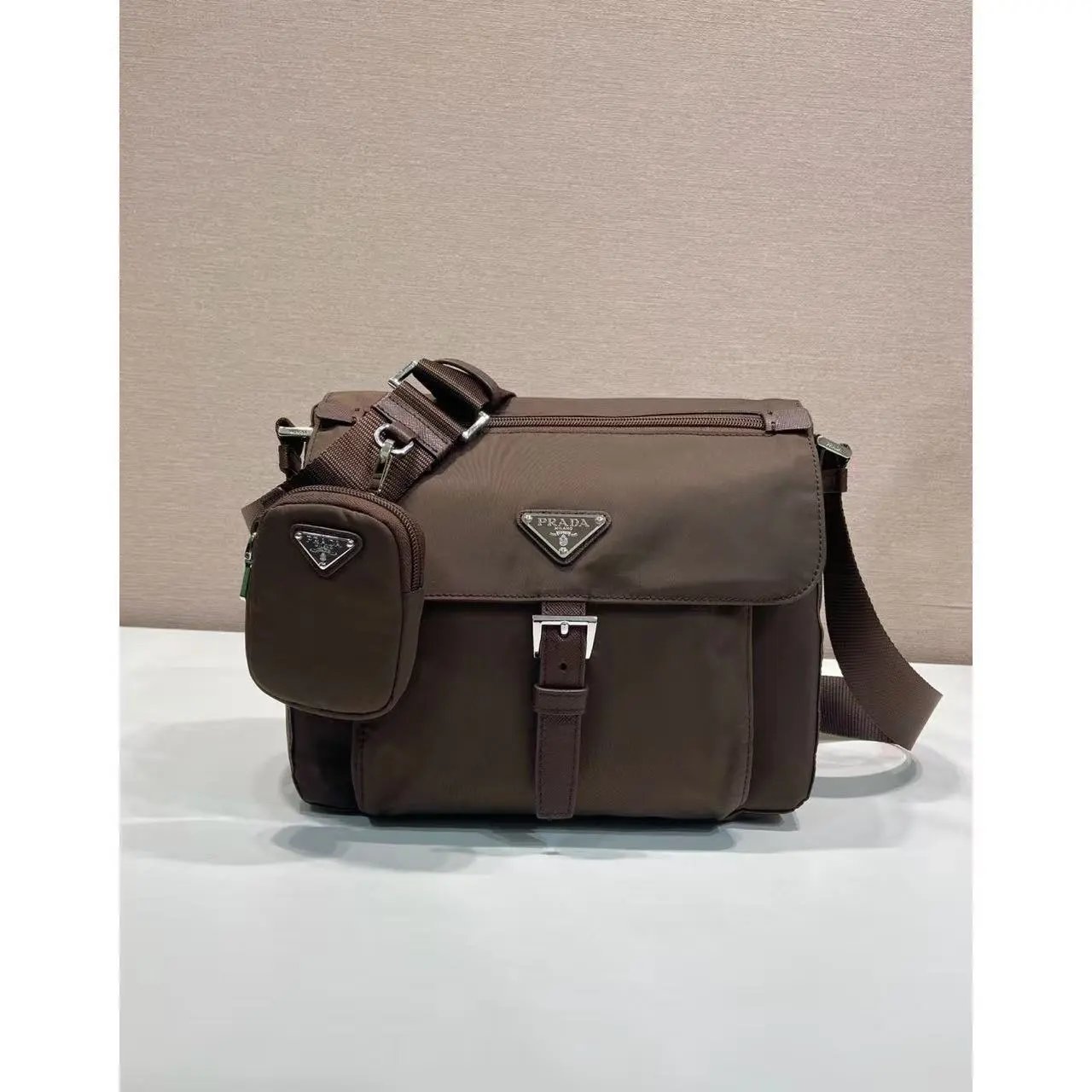 Prada Handbags Top-Handle Zip Satchel with Detachable Shoulder Strap — 16