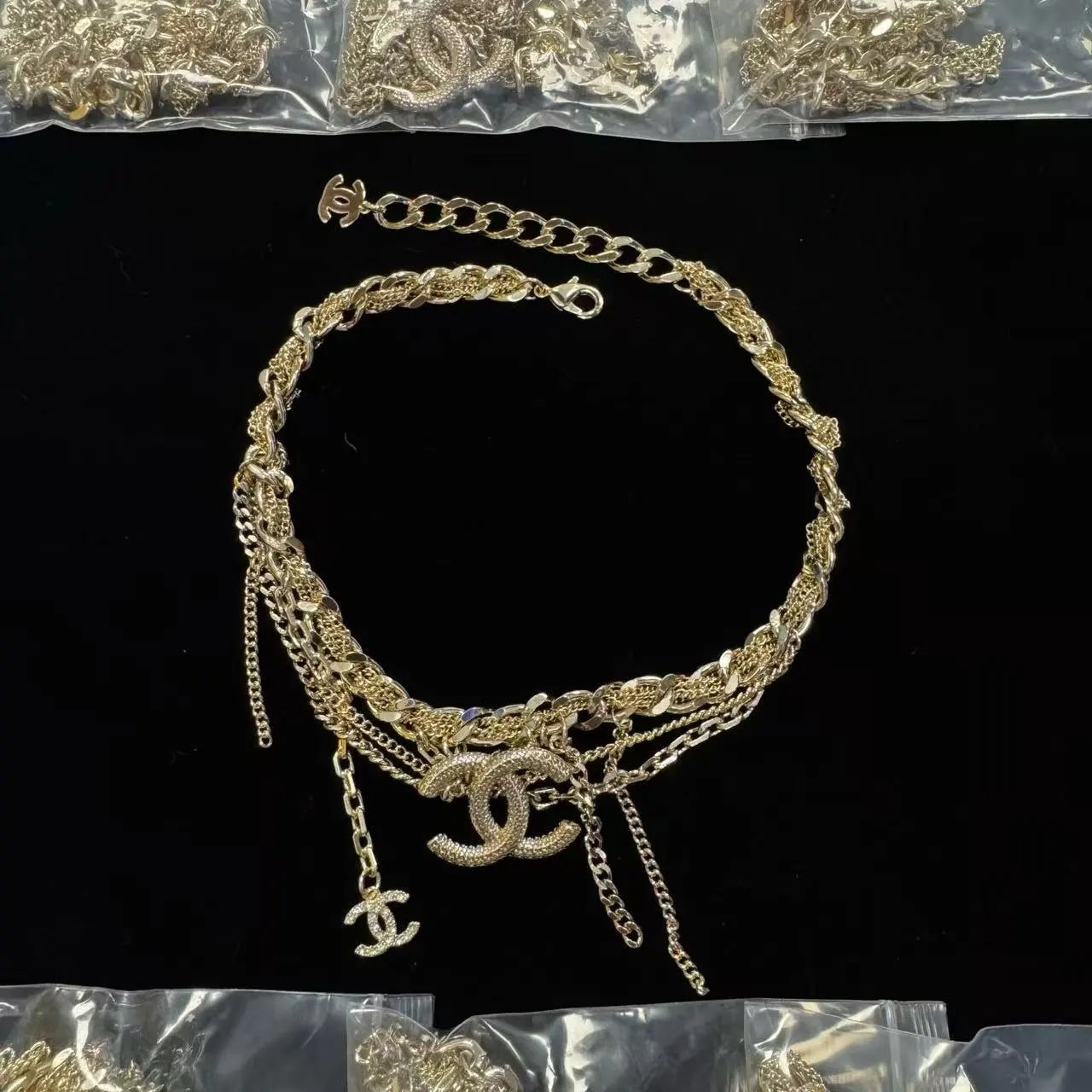 Chanel Jewelry Logo Pendant Necklace — 12